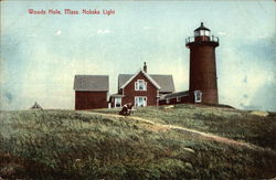 Nobska Light Woods Hole, MA Postcard Postcard