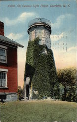 Old Genesee Light House Charlotte, NY Postcard Postcard