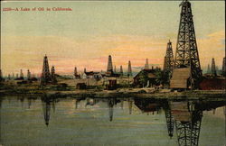 A lake of oil Postcard