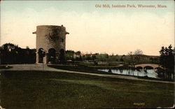 Old Mill, Institute Park Worcester, MA Postcard Postcard