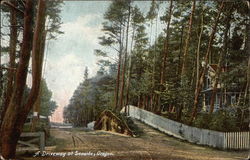 A Driveway Seaside, OR Postcard Postcard