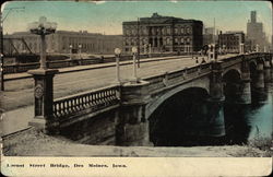 Locust Street Bridge Des Moines, IA Postcard Postcard