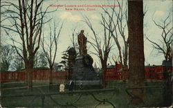 Wooster Square and Columbus Monument New Haven, CT Postcard Postcard