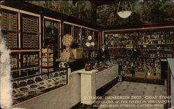 Interior, Isenberger Bros., Cigar Store, 3rd and Main Streets Dayton, OH Postcard Postcard