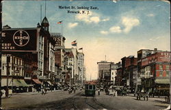 Market Street, looking East Newark, NJ Postcard Postcard