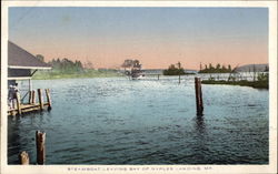 Steamboat Leaving Bay of Naples Landing Postcard