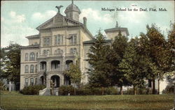 Michigan High School for the Deaf Flint, MI Postcard Postcard