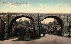 Entrance to Wissahickon, Fairmount Park Philadelphia, PA Postcard Postcard