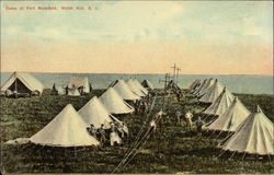 Camp at Fort Mansfield Watch Hill, RI Postcard Postcard