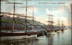 Port Waterfront Tacoma, WA Postcard Postcard