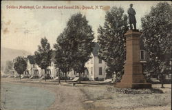 Soldiers Monument, Cor. Monument and Second Sts Deposit, NY Postcard Postcard