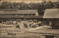 Carrying Summer Boarders to Hotels, Erie R.R Deposit, NY Postcard Postcard