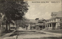 Second Street, Looking West Postcard