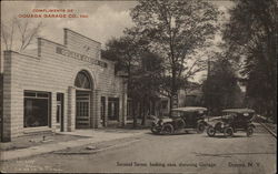 Second Street, looking East, Oquaga Garage Deposit, NY Postcard Postcard