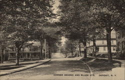 Corner Second and Allen Sts Deposit, NY Postcard Postcard