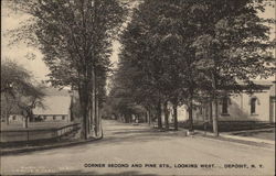 Corner Second and Pine Streets, Looking West Postcard