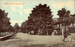 Looking Up Main Street Postcard