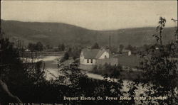 Deposit Electric Co. Power House on the Delaware New York Postcard Postcard