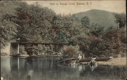 View of Oquage Creek Deposit, NY Postcard Postcard