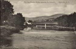 The Last Wooden Bridge Spanning the Delaware Postcard