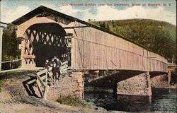 Old Wooden Bridge over the Delaware River Postcard