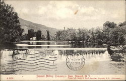 Deposit Milling Company's Dam New York Postcard Postcard