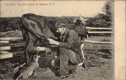 The first call for lunch Deposit, NY Postcard Postcard