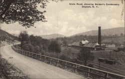 State Road, Showing Borden's Condensery Deposit, NY Postcard Postcard