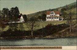 The Riverside and Annex on Delaware River Postcard