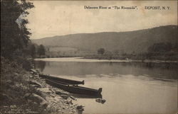 Delaware River at "The Riverside" Postcard