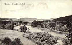 Delaware River Deposit, NY Postcard Postcard