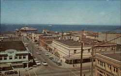 View of Main Street Towards Ferry Postcard