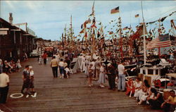 Gala Wharf Scene at Blessing of the Fleet Provincetown, MA Postcard Postcard