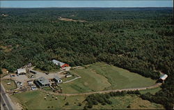 Aerial View of Boothbay Railway Museum Maine Postcard Postcard