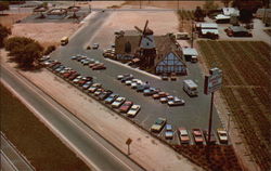 Aerial View of Swedish Mill Restaurant Kingsburg, CA Postcard Postcard