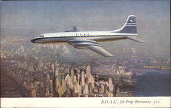 B.O.A.C. Jet-Prop Britannia Aircraft Postcard Postcard