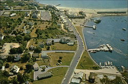 Aerial View of Beach and Yacht Anchorages Postcard