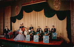 Ken Harris, his piano, and orchestra Pianos Postcard Postcard