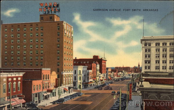 Looking up Garrison Avenue Fort Smith, AR