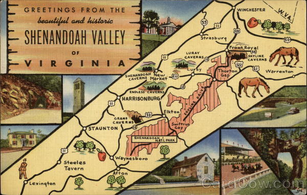 Map of Shenandoah Valley of Virginia Maps