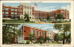 Roosevelt High School Dayton, OH Postcard Postcard