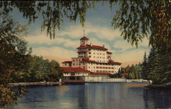 Vista of the Broadmoor Hotel from the Lake Postcard