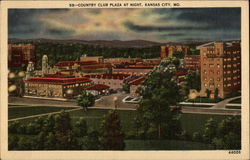 Country Club Plaza at Night Kansas City, MO Postcard Postcard