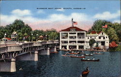 Riverside Boat House Postcard