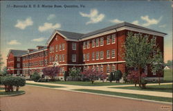 U.S. Marine Base - Barracks Postcard