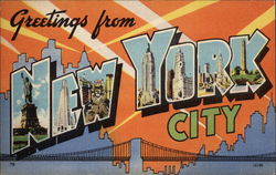 Greetings From New York City Postcard