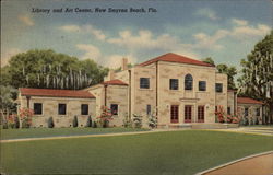 Library and Art Center New Smyrna Beach, FL Postcard Postcard