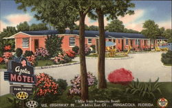 Azalea Motel and Gardens Postcard