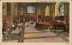 Union Station - Grand Lobby Kansas City, MO Postcard Postcard