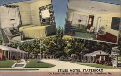 Stiles Motel Statesboro Georgia Postcard Postcard